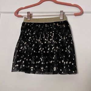 Crewcuts Black and Gold Mini Skirt